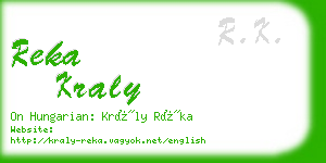 reka kraly business card